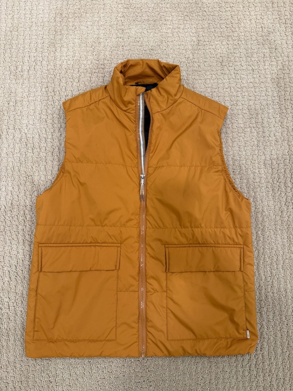 Vuori Quilted Vest in Burnt Gold/ Mustard Yellow
